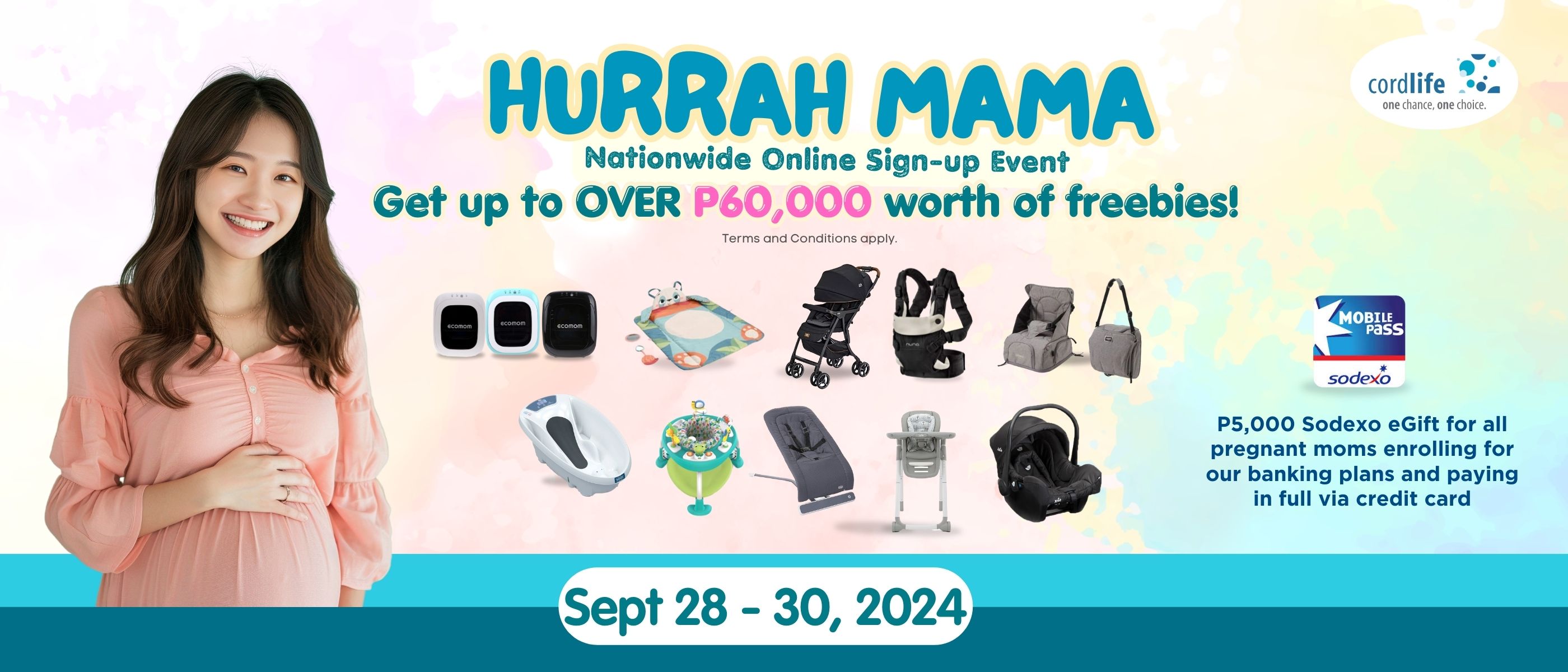 Click here to register for Cordlife Philippines' Hurrah Mama Event from Sept 28-30! Get access to exclusive perks worth over P60,000!